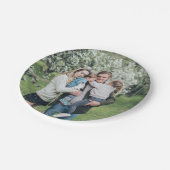 家族パーソナライズされた写真カスタム ペーパープレート (アングル)