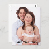 家族パーソナライズされた写真カスタム ポストカード (正面/裏面)