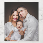 家族パーソナライズされた写真カスタム ワインラベル (シングルラベル)