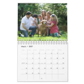 家族パーソナライズされた写真ギフト カレンダー (3月 2027)