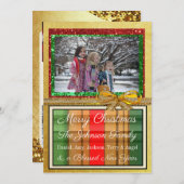 家族パーソナライズされた写真クリスマスカード シーズンカード (正面/裏面)