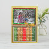 家族パーソナライズされた写真クリスマスカード シーズンカード (スタンド正面)