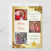 家族パーソナライズされた写真クリスマスカード シーズンカード (裏面)