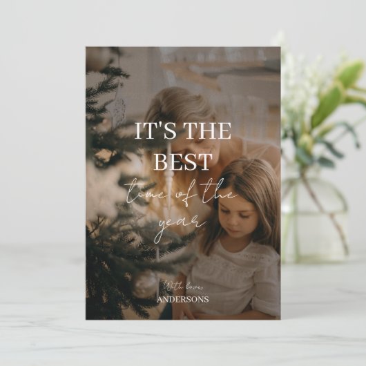 「家族パーソナライズされた写真クリスマス (スタンド正面)