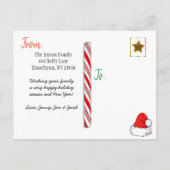 家族パーソナライズされた写真クリスマス シーズンポストカード (裏面)