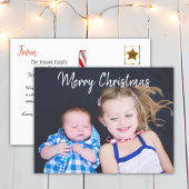 家族パーソナライズされた写真クリスマス シーズンポストカード