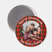 家族パーソナライズされた写真クリスマス マグネット (正面/裏面)