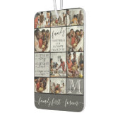 家族パーソナライズされた写真コラージモノグラム引用文 カーエアーフレッシュナー (左)