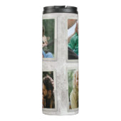 家族パーソナライズされた写真コラージュと文字 タンブラー (裏面)