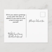 家族パーソナライズされた写真コラージュメリークリスマス ポストカード (裏面)