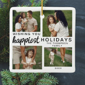 家族パーソナライズされた写真コラージュ2024 セラミックオーナメント