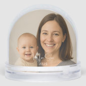 家族パーソナライズされた写真スノーグローブ (裏面)