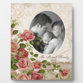 家族パーソナライズされた写真トレリスバラヴィンテージ フォトプラーク (正面)