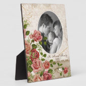 家族パーソナライズされた写真トレリスバラヴィンテージ フォトプラーク (側面)