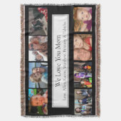 家族パーソナライズされた写真ブランケット スローブランケット (正面縦)