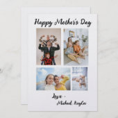 家族パーソナライズされた写真マザーズデイカード 招待状 (正面/裏面)