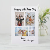 家族パーソナライズされた写真マザーズデイカード 招待状 (スタンド正面)