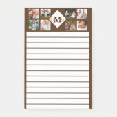 家族パーソナライズされた写真メモ帳 ポストイット (正面)