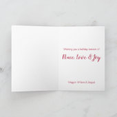 家族パーソナライズされた写真メリークリスマス シーズンカード (内部)