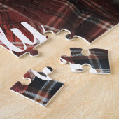 家族パーソナライズされた写真モノグラム名 ジグソーパズル (側面)