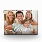 家族パーソナライズされた写真ラブスクリプト フォトブロック (正面)