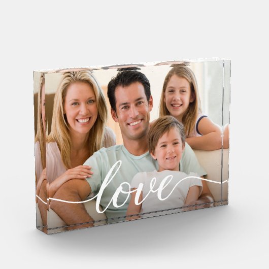 家族パーソナライズされた写真ラブスクリプト フォトブロック (左)