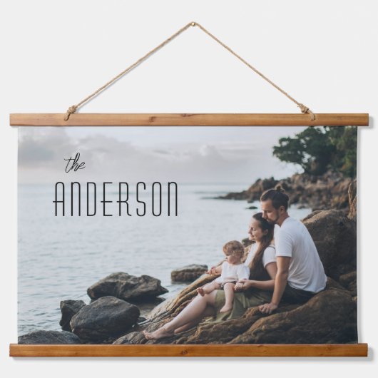 家族パーソナライズされた写真写真プリントポスター 吊り下げ型タペストリー (正面)