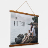 家族パーソナライズされた写真写真プリントポスター 吊り下げ型タペストリー (傾斜あり)