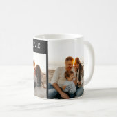家族パーソナライズされた写真写真文字記念 コーヒーマグカップ (正面右)