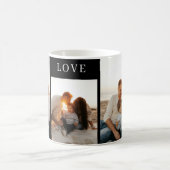 家族パーソナライズされた写真写真文字記念 コーヒーマグカップ (中央)
