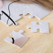 家族パーソナライズされた写真引っ越し祝いパーティーラブ ジグソーパズル (側面)