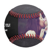 家族パーソナライズされた写真最高のパパEver! 野球ボール (裏面)