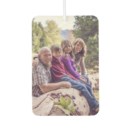 家族パーソナライズされた写真記念ギフト カーエアーフレッシュナー (正面)