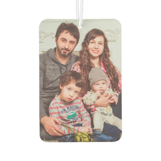 家族パーソナライズされた写真記念ギフト カーエアーフレッシュナー (裏面)