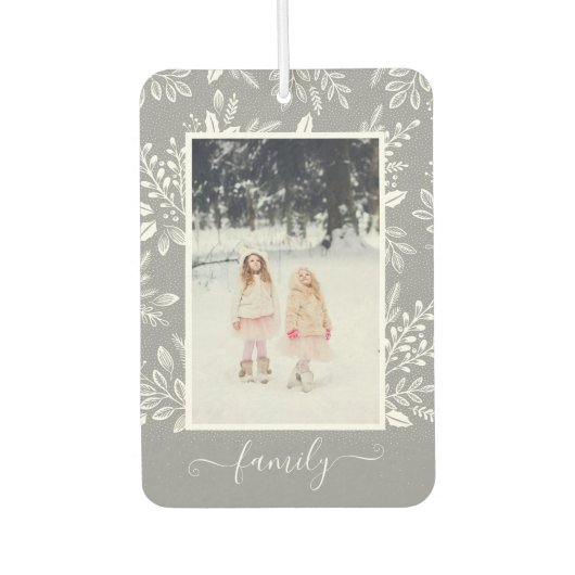 家族パーソナライズされた写真車 カーエアーフレッシュナー (正面)