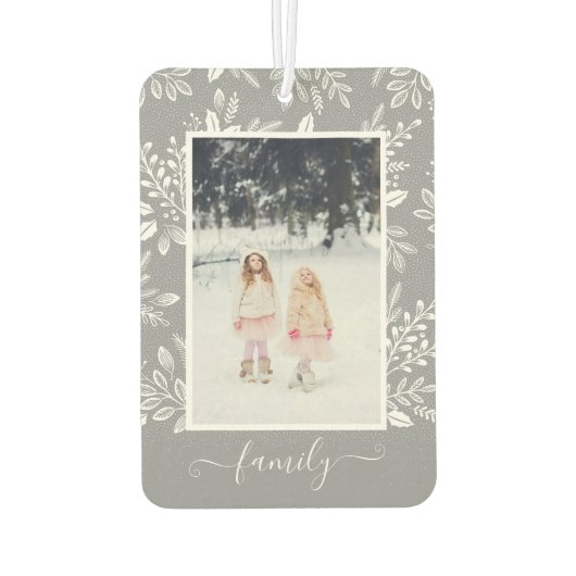 家族パーソナライズされた写真車 カーエアーフレッシュナー (裏面)