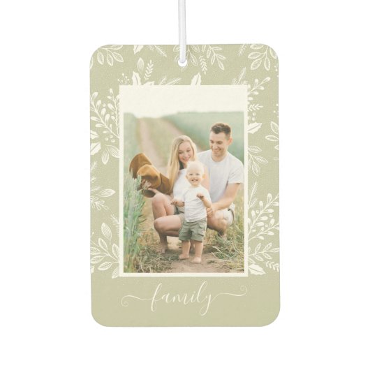 家族パーソナライズされた写真車 カーエアーフレッシュナー (正面)