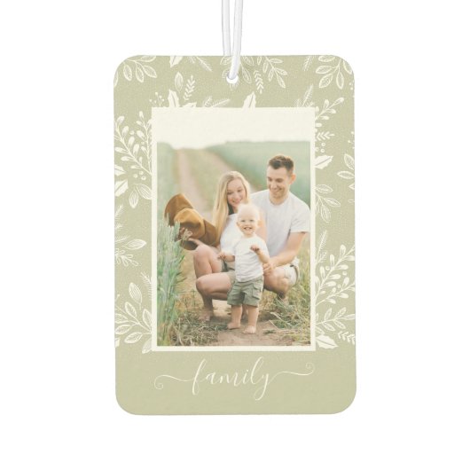 家族パーソナライズされた写真車 カーエアーフレッシュナー (裏面)