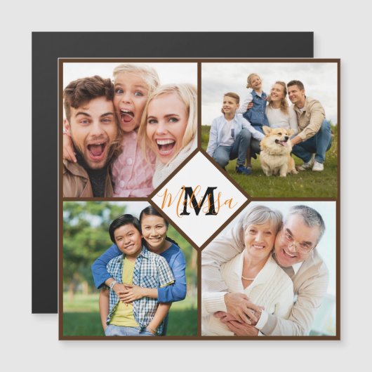 家族パーソナライズされた写真 (正面/裏面)