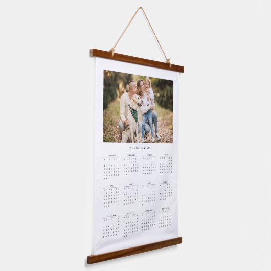 家族パーソナライズされた写真2013カレンダー 吊り下げ型タペストリー (傾斜あり)