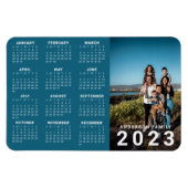 家族パーソナライズされた写真2023カレンダー マグネット (横)