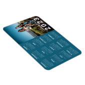 家族パーソナライズされた写真2023カレンダー マグネット (右側)