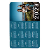 家族パーソナライズされた写真2023カレンダー マグネット (縦)