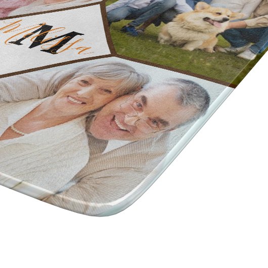 家族パーソナライズされた写真 カッティングボード (角)