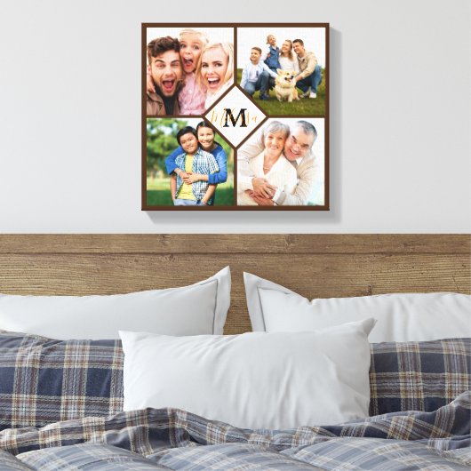家族パーソナライズされた写真 キャンバスプリント (インサイチュ (寝室))