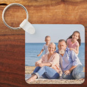 家族パーソナライズされた写真 キーホルダー (正面)
