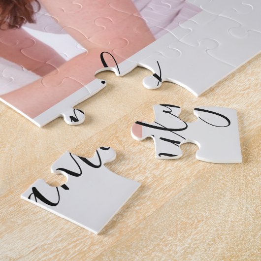 家族パーソナライズされた写真 ジグソーパズル (側面)