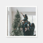 家族パーソナライズされた写真 スタンダードカクテルナプキン (正面)