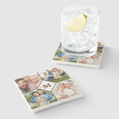 家族パーソナライズされた写真 ストーンコースター (横)