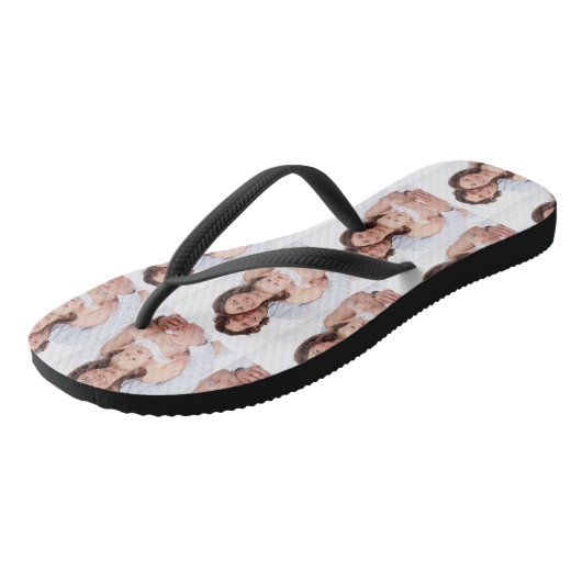 家族パーソナライズされた写真 ビーチサンダル (アングル)